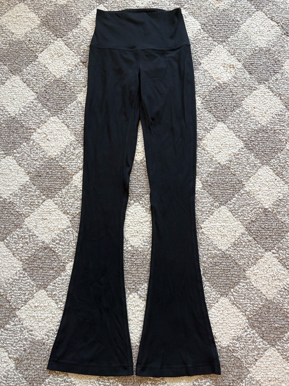 LULULEMON ALIGN HIGH RISE RIBBED MINI FLARED PANT REGULAR BLANK WOMENS 2